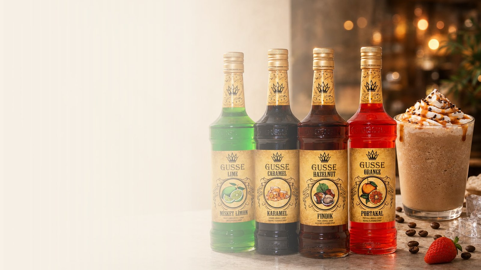 Gusse syrups and dessert products